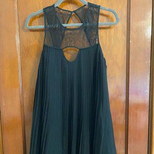 Pleated lace mini LBD